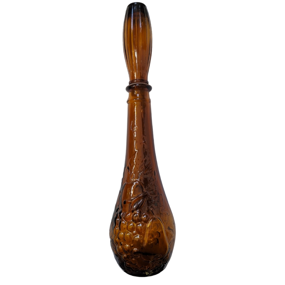 DABS PORTUGAL genie decanter bottle deep amber Harvest 17in